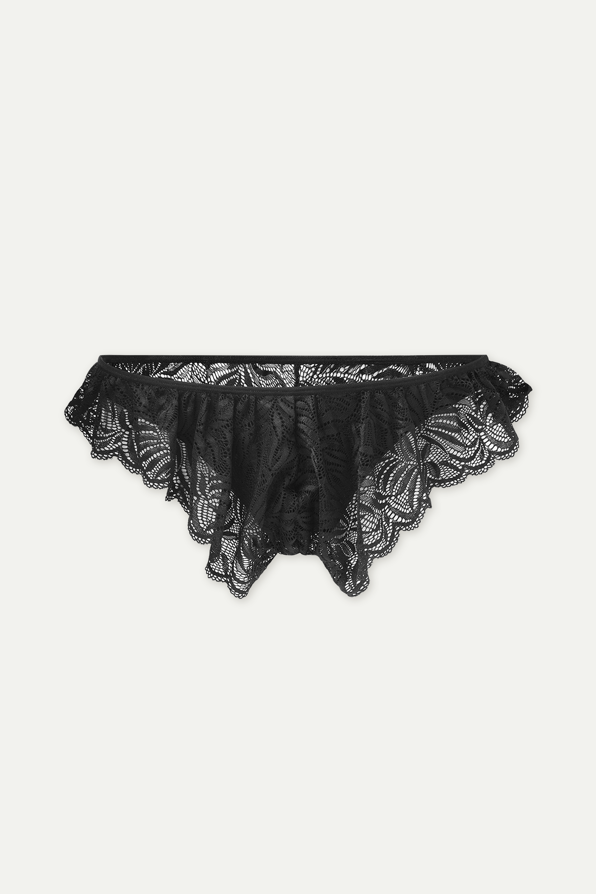 Louis Ruffle Thong - Black