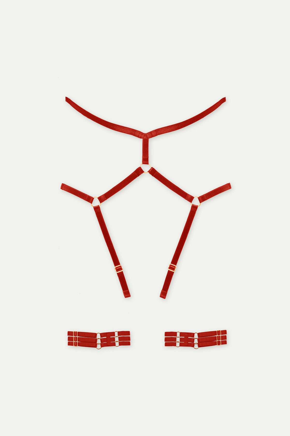 Venus Harness with Leg Bracelets – Rot